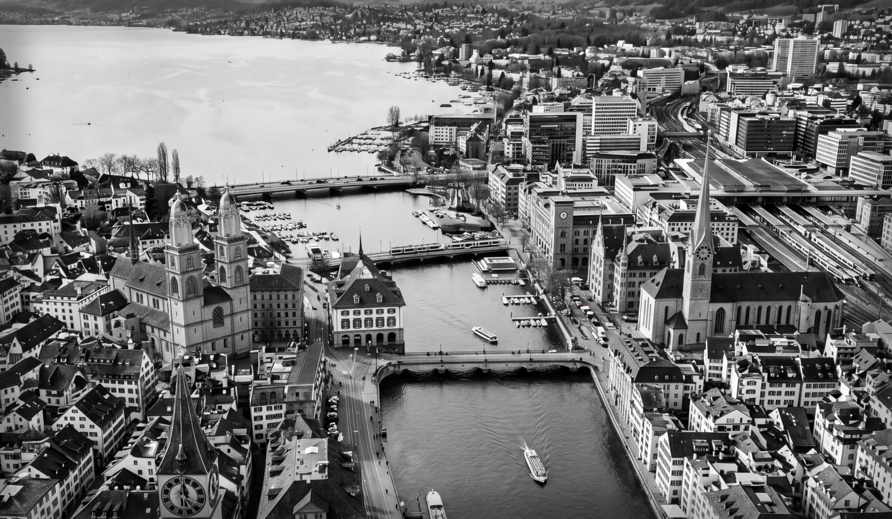 Zürich river and city